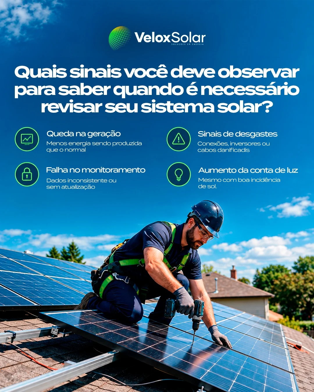 Conteúdo institucional da Velox
